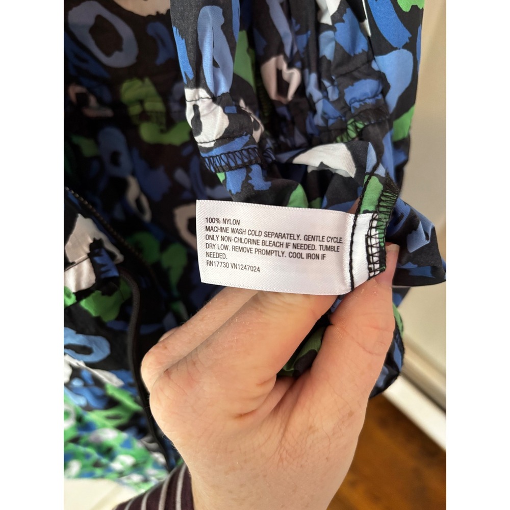 Diane‎ von Furstenberg Target Leopard Floral Zip Front Utility Jumpsuit L Blue - Picture 7 of 7
